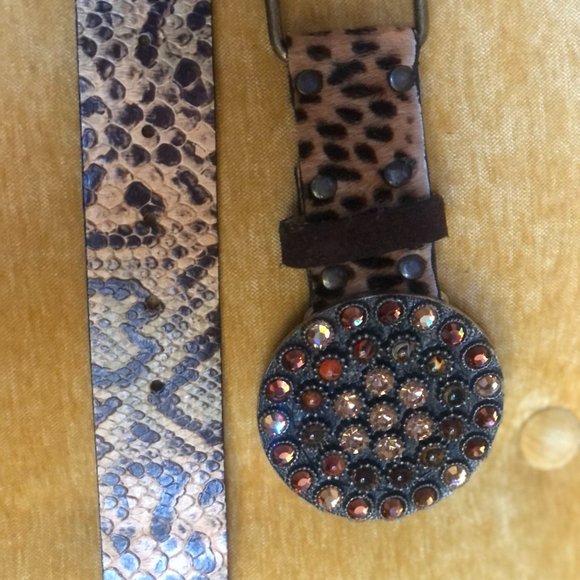 LEATHEROCK Soft Leather & Rhinestones Belt. main image 5